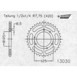 ZAHNKRANZ STAHL 420 (50-13030-58 / JTR1131.58)