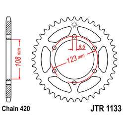 ZAHNKRANZ STAHL 420 (92114-53 / 50-13039-53 / JTR1133.53ZBK)