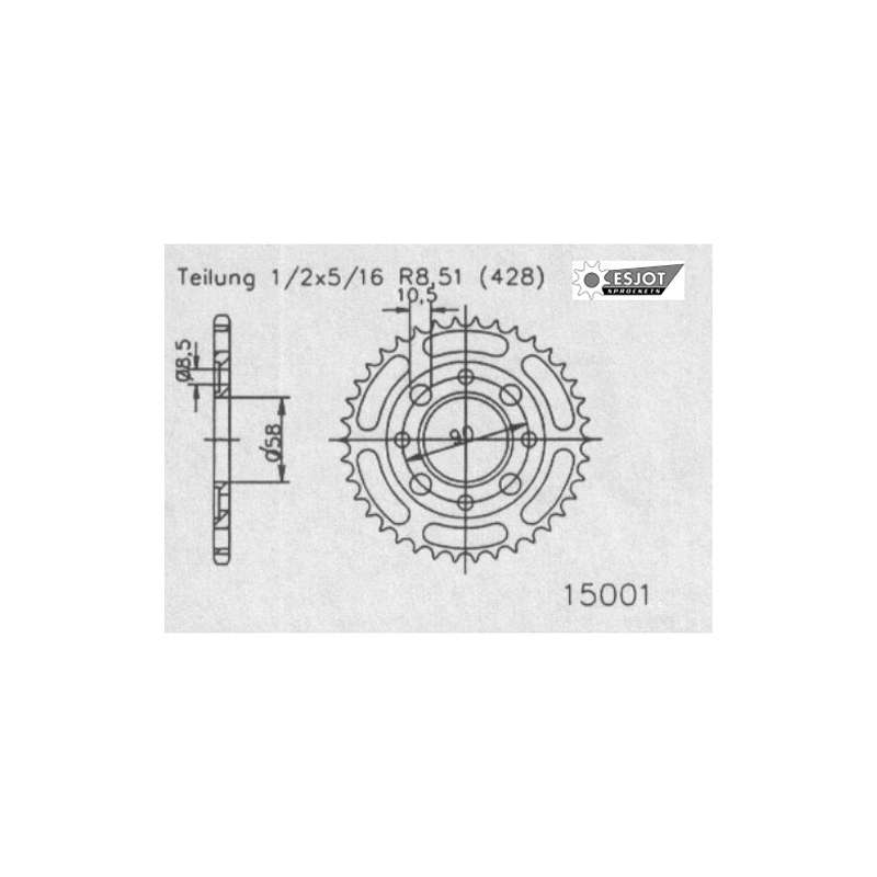 COURONNE ACIER 428 (50-15001-36 / JTR269.36)