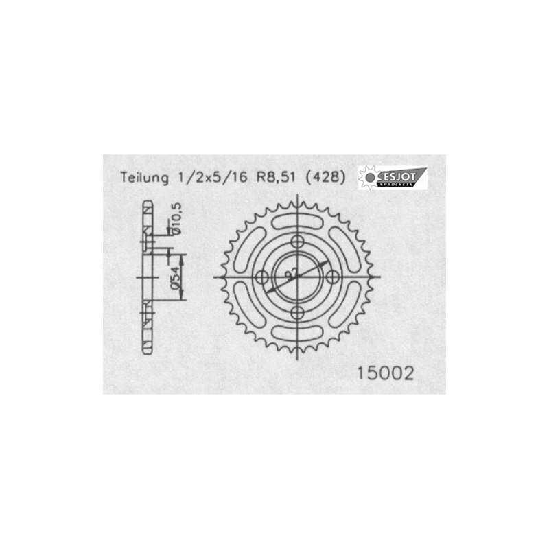 COURONNE ACIER 428 (50-15002-48 / JTR835.48)