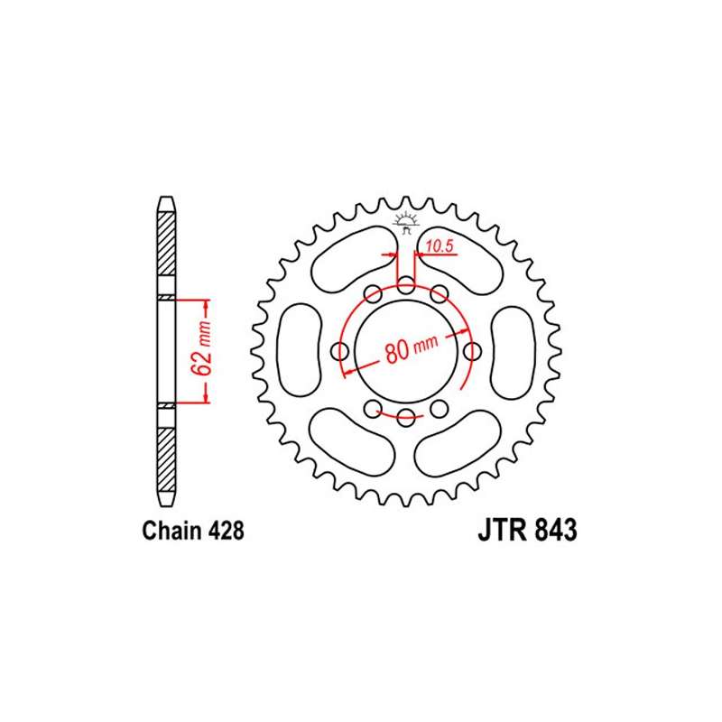 ZAHNKRANZ STAHL 428 (JTR843.39)