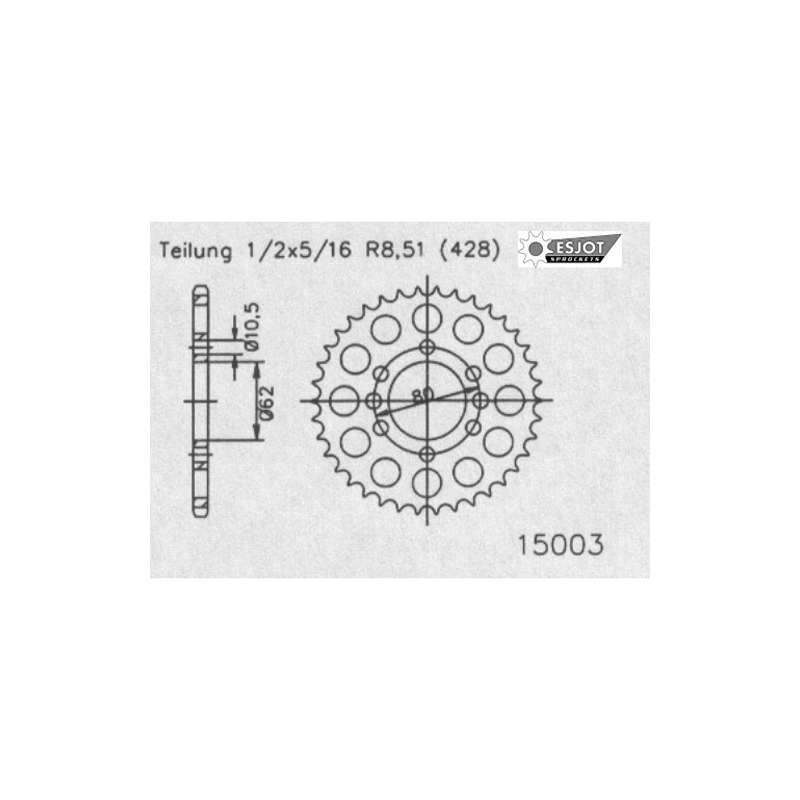 COURONNE ACIER 428 (50-15003-54 / JTR843.54)