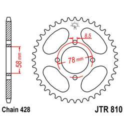 COURONNE ACIER 428 (14201-48 / 50-15006-48 / JTR810.48)