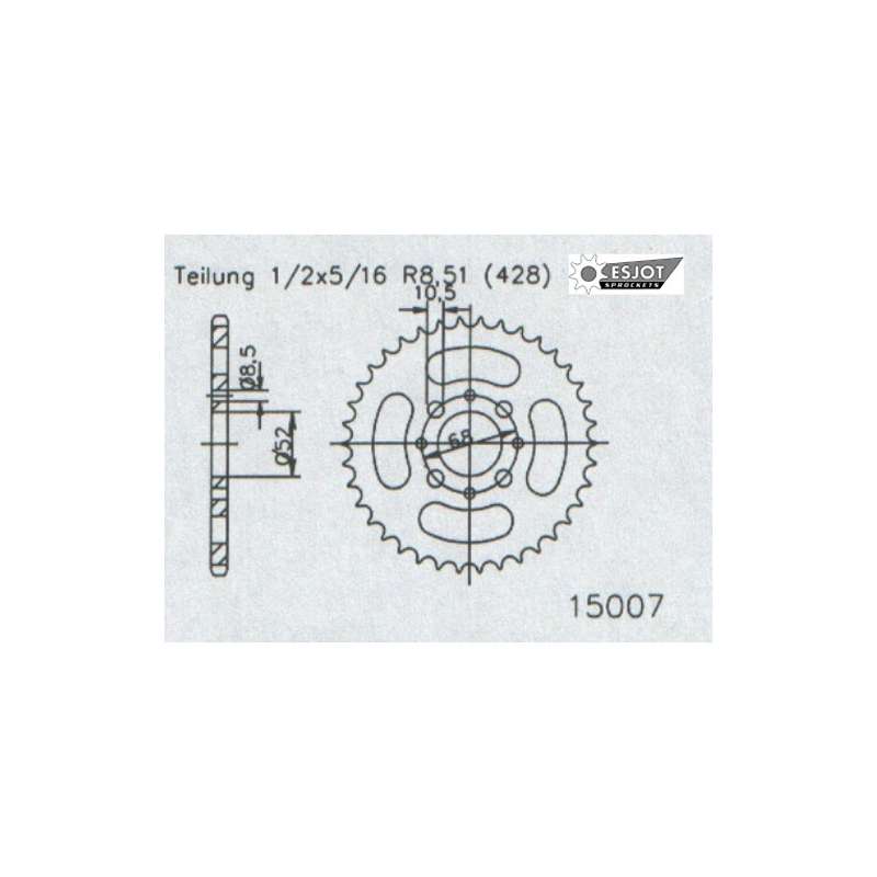 ZAHNKRANZ STAHL 428 (50-15007-32 / JTR802.32)