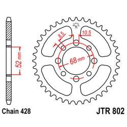 COURONNE ACIER 428 (50-15007-42 / JTR802.42)