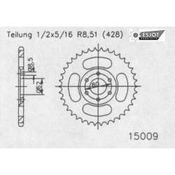 ZAHNKRANZ STAHL 428 (12208-50 / 50-15009-50 / JTR1842.50)