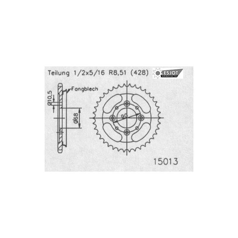 ZAHNKRANZ STAHL 428 (50-15013-45 / JTR241.45)