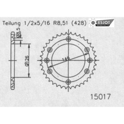 COURONNE ACIER 428 (14207-50 / 50-15017-50 / JTR805.50)
