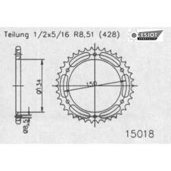 COURONNE ACIER 428 (16203-48 / 50-15018-48 / JTR463.48)