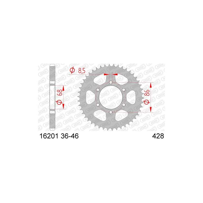 COURONNE ACIER 428 (16201-36 / 50-15022-36 / JTR468.36)