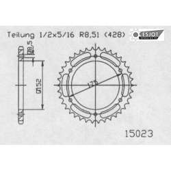 ZAHNKRANZ STAHL 428 (12207-57 / 50-15023-57 / JTR839.57)