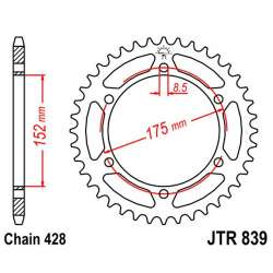 ZAHNKRANZ STAHL 428 (12207-57 / 50-15023-57 / JTR839.57)