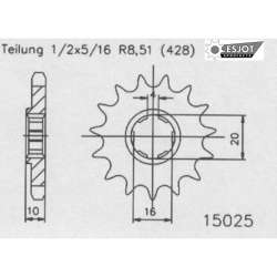 RITZEL 428 (22205-13 / 50-15025-13 / JTF410.13)