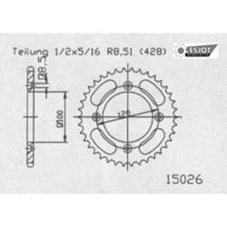 COURONNE ACIER 428 (50-15026-63 / 38200.63 / JTR1140.63)