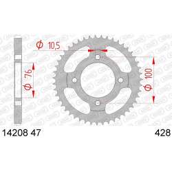 ZAHNKRANZ STAHL 428 (14208-47 / 50-15027 / JTR1806.47)