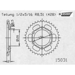 ZAHNKRANZ STAHL 428 (50-15031-47)
