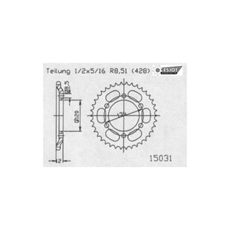 ZAHNKRANZ STAHL 428 (50-15031-47)