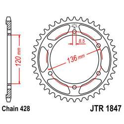 COURONNE ACIER 428 (12313-51 / 50-15032-51 / JTR1847.51)
