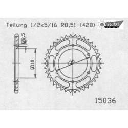 COURONNE ACIER 428 (12216-46 / 50-15036-46 / JTR1870.46)