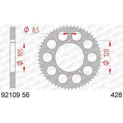 ZAHNKRANZ STAHL 428 (92109-56 / 50-15038-56)