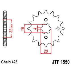 PIGNON 428 (21208-13 / JTF1550.13)