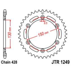 ZAHNKRANZ STAHL 428 (10226-51 / 50-15044-51 / JTR1249.51)
