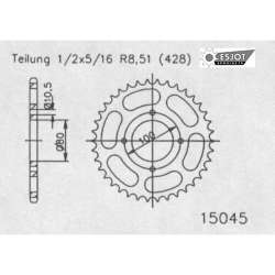 ZAHNKRANZ STAHL 428 (14213-45 / 50-15045-45 / JTR1794.45)