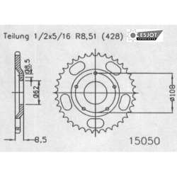 ZAHNKRANZ STAHL 428 (50-15050-55)