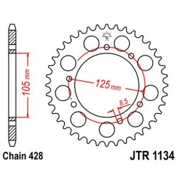 COURONNE ACIER 428 (47200-50 / 50-15052-50 / JTR1134.50)