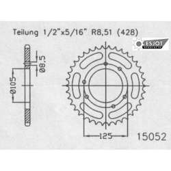 COURONNE ACIER 428 (50-15052-52 / JTR1134.52)