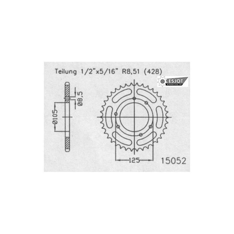COURONNE ACIER 428 (50-15052-52 / JTR1134.52)