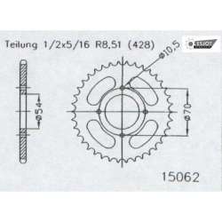 ZAHNKRANZ STAHL 428 (10229-42 / 50-15062-42 / JTR1206.42)