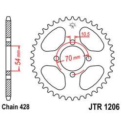 ZAHNKRANZ STAHL 428 (10229-42 / 50-15062-42 / JTR1206.42)