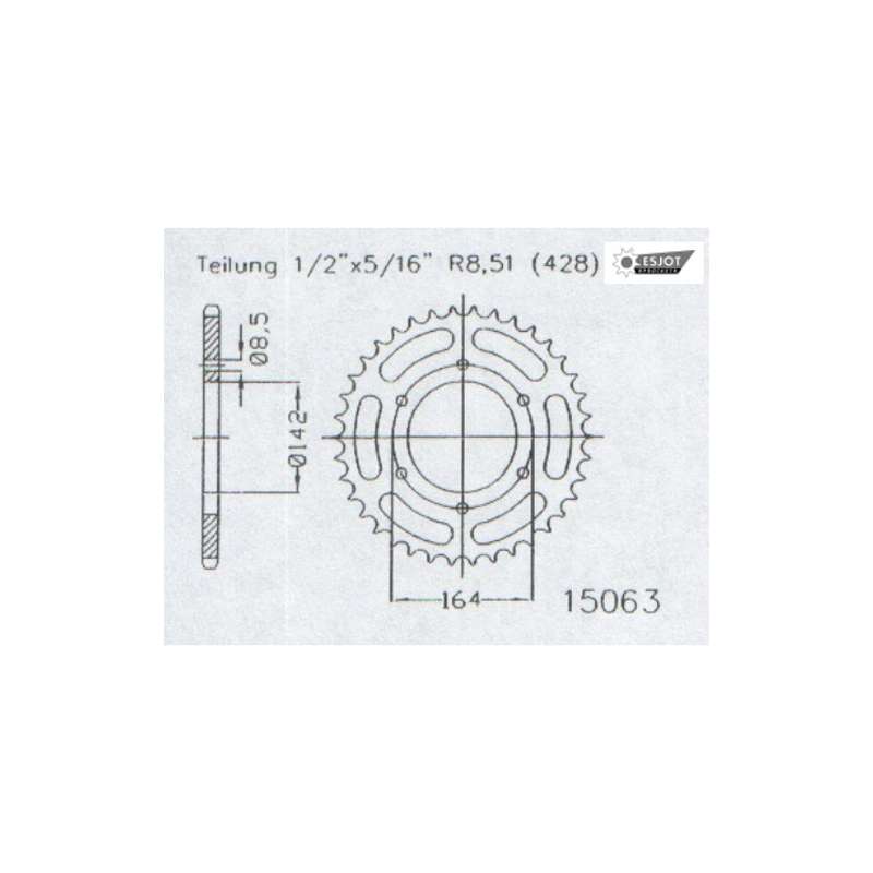 ZAHNKRANZ STAHL 428 (50-15063-48)