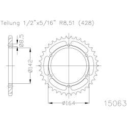 ZAHNKRANZ STAHL 428 (50-15063-48)