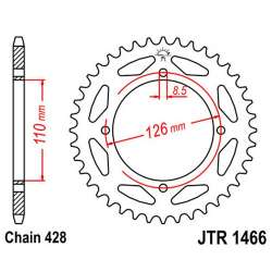 ZAHNKRANZ STAHL 428 (16209-47 / 50-15075-47 / JTR1466.47)