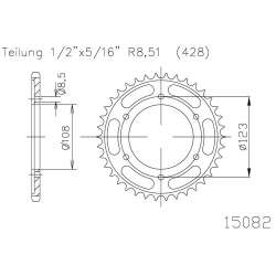 COURONNE ACIER 428 (92220-60 / 50-15082-60 / JTR25.60)