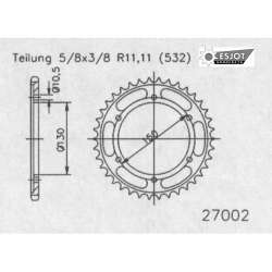 ZAHNKRANZ STAHL 530 (12801-46 / 50-27002-46 / JTR866.46)