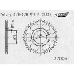 ZAHNKRANZ STAHL 530 (14902-42 / 50-27005-42 / JTR827.42)