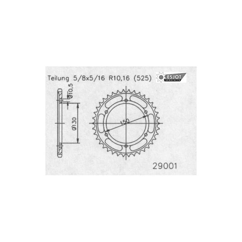 COURONNE ACIER 525 (50-29001-42 / JTR300.42)