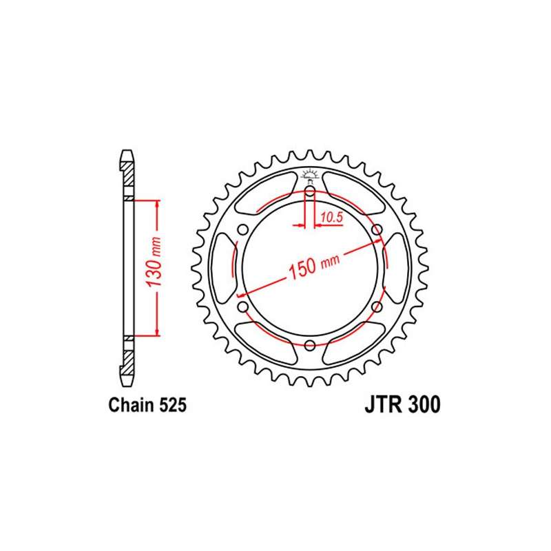 COURONNE ACIER 525 (50-29001-46 / JTR300.46)