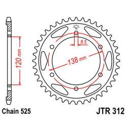 ZAHNKRANZ STAHL 525 (10602-40 / 50-29005-40 / JTR312.40)