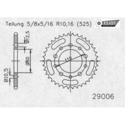 ZAHNKRANZ STAHL 525 (10608-40 / 50-29006-40 / JTR1332.40)
