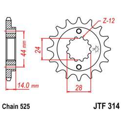 RITZEL 525 (20606-15 / 50-29008-15 / JTF314.15)