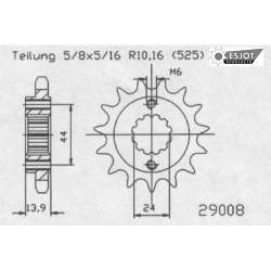 RITZEL 525 (20606-16 / 50-29008-16 / JTF314.16)