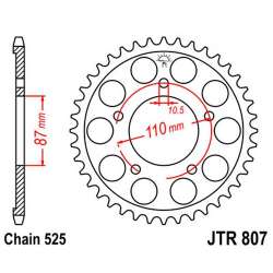 COURONNE ACIER 525 (14404-47 / 50-29008-47 / JTR807.47)