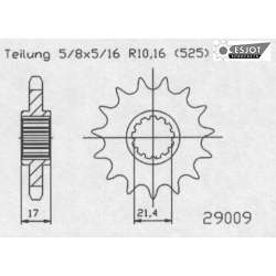 PIGNON 525 (20405-15 / 50-29009-15 / JTF297.15)