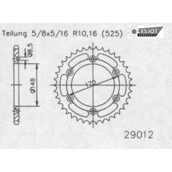 ZAHNKRANZ STAHL 525 (14603-47 / 50-29012-47 / JTR1821.47)