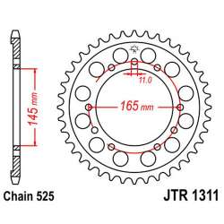 ZAHNKRANZ STAHL 525 (50-29014-45 / JTR1311.45)