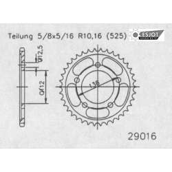 COURONNE ACIER 525 (10613-42 / 50-29016-42 / JTR1304.42)